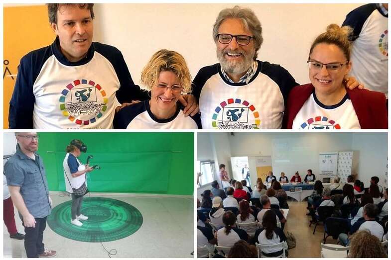 En la imagen superior, Fernando Rodríguez, Auri Saavedra, Jorge Hernández y Noemí Santana y en las abajo, actividades del encuentro (Foto TA) (Foto TA)